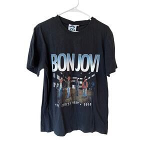 Bon Jovi by Rudolph Graphic "The Circle Tour" 2010 T-shirt Black Men's Medium